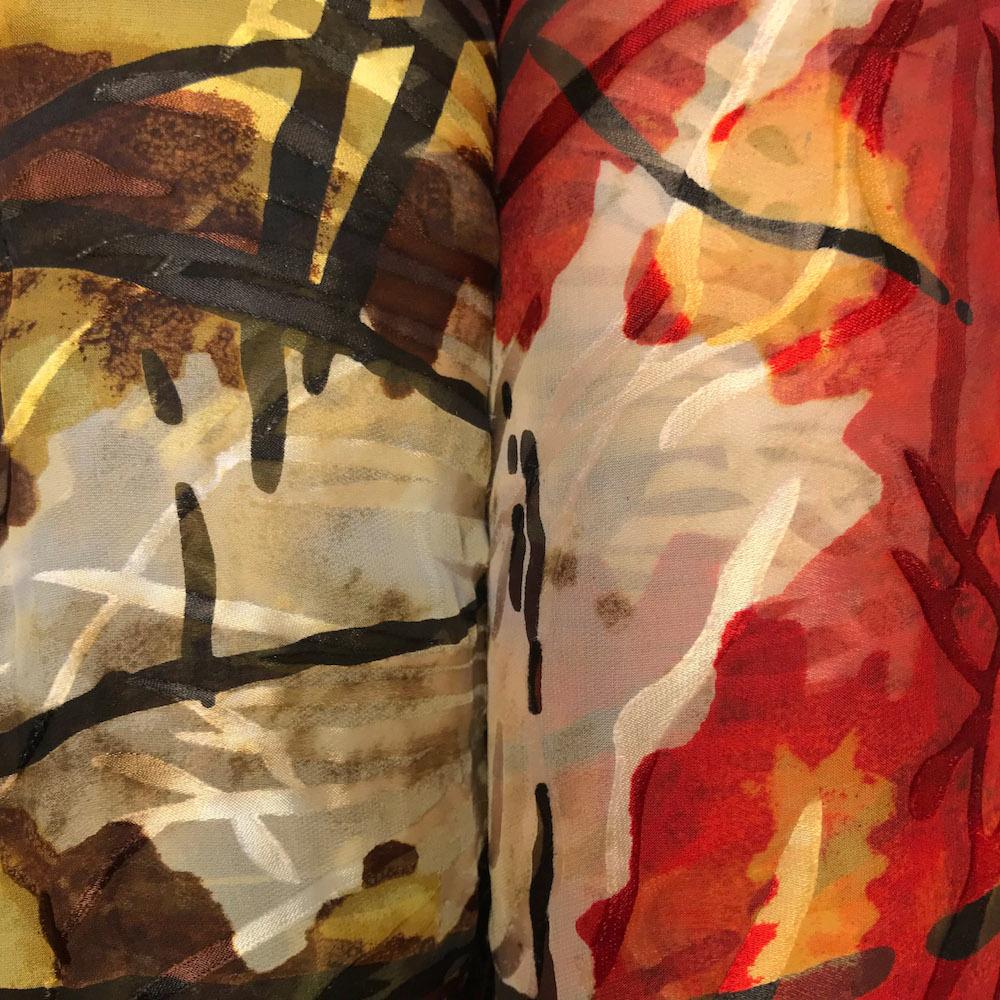 Tribal Burnout Printed Silk Chiffon