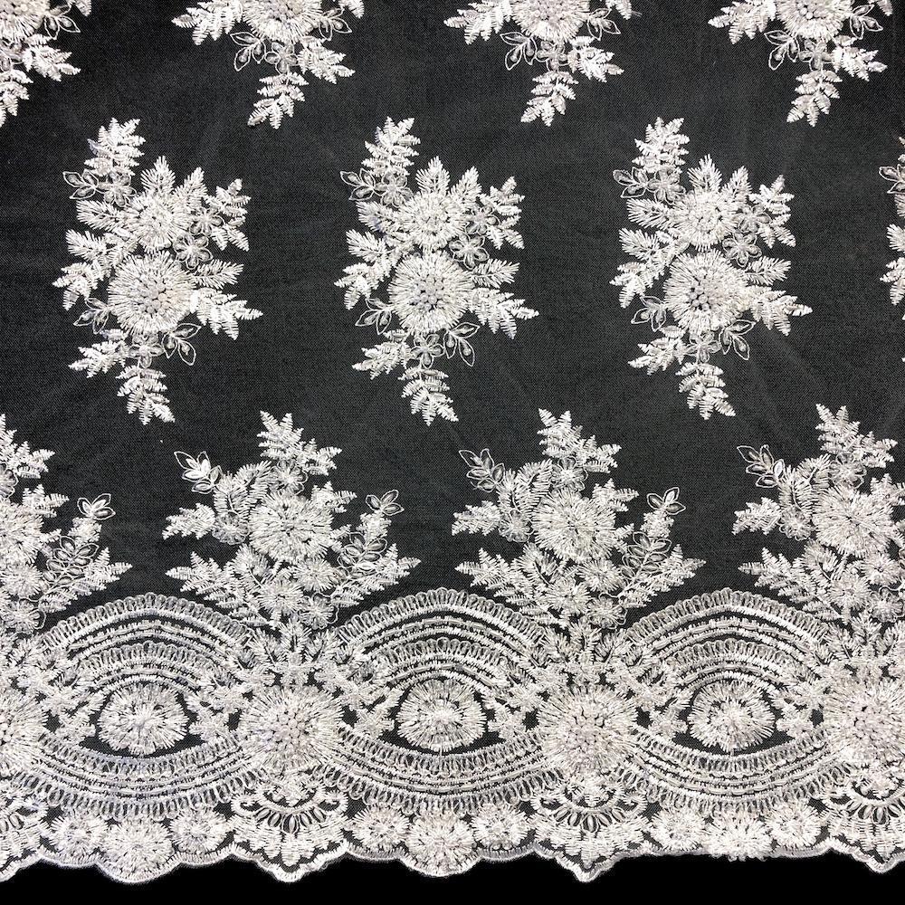 Viburnum Bridal Lace Beaded Fabric - Image 3