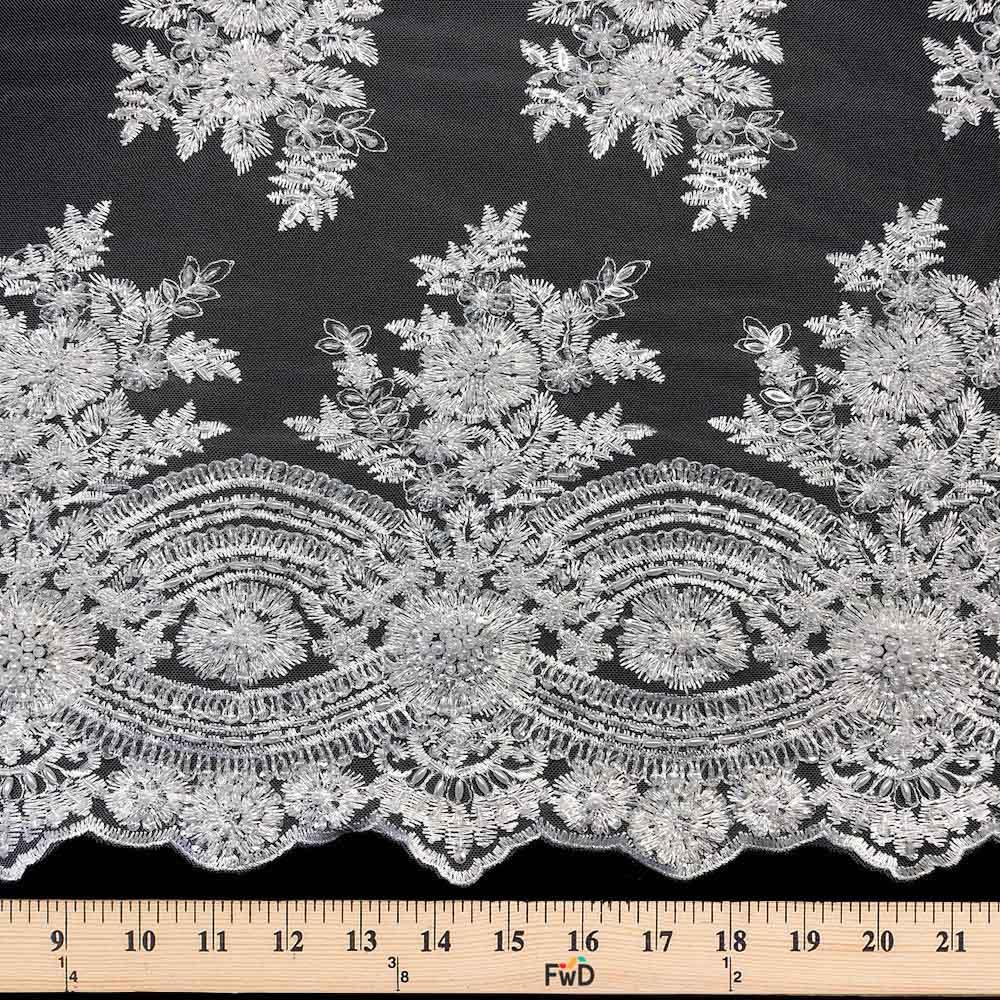 Viburnum Bridal Lace Beaded Fabric - Image 5