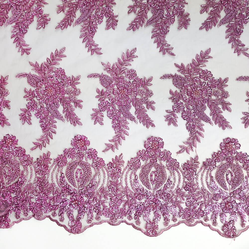 Viburnum Bridal Lace Beaded Fabric - Image 56