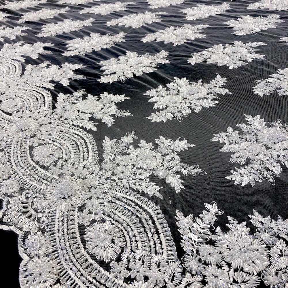 Viburnum Bridal Lace Beaded Fabric - Image 6