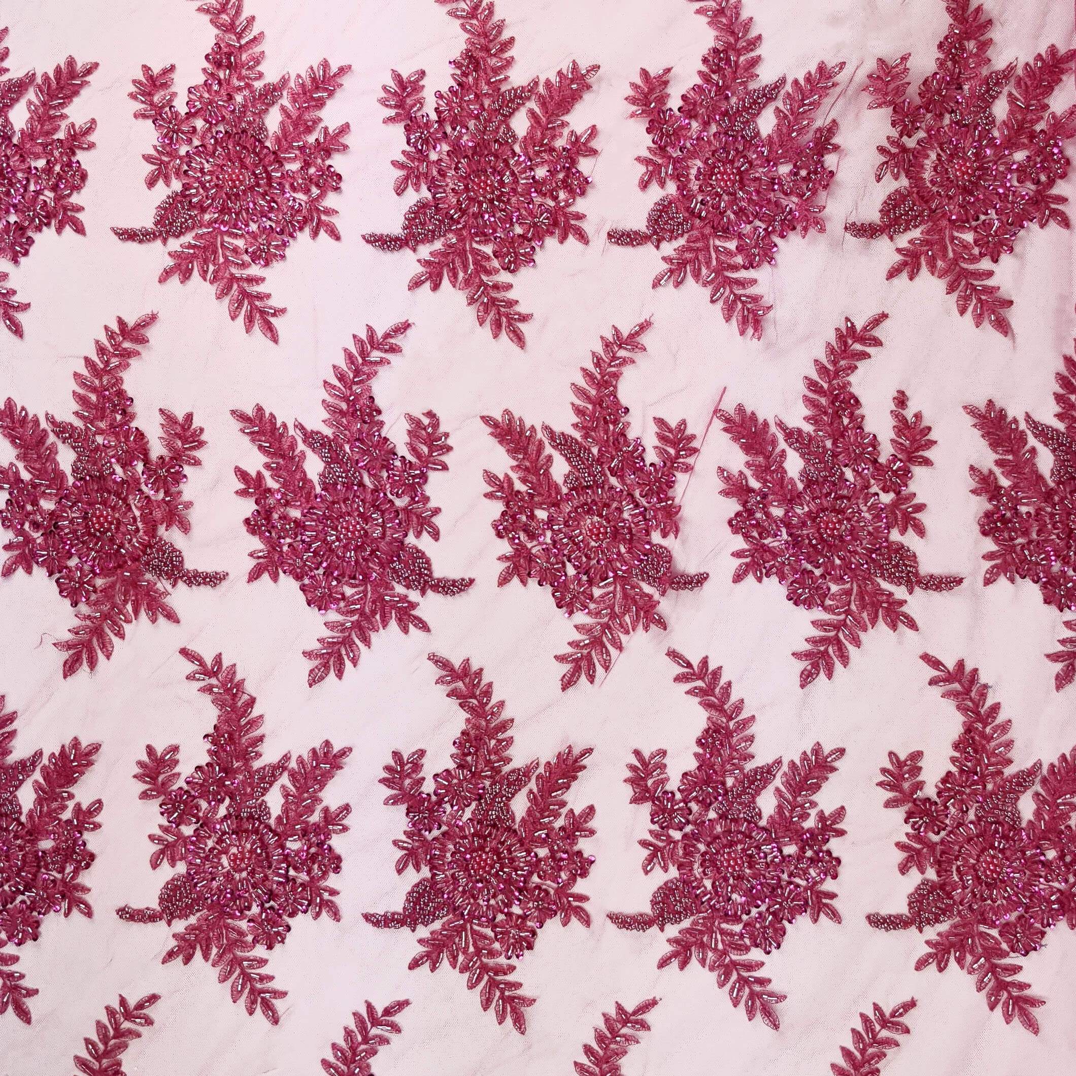 Viburnum Bridal Lace Beaded Fabric - Image 60